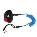 Safety Coil Paddle Leash Fishing Rod Tether Leash for Kayak Canoe Boat Blue