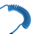 Safety Coil Paddle Leash Fishing Rod Tether Leash for Kayak Canoe Boat Blue