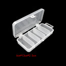 Plastic Fishing Tackle Box 5-slots Lures Storage Bait Case Tool Organizer