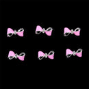 10PCS/SET Elegant Glitter Bow Shaped Nail Art Decorations Party Wedding Birthday Supplies DIY Pink