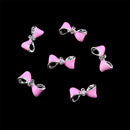 10PCS/SET Elegant Glitter Bow Shaped Nail Art Decorations Party Wedding Birthday Supplies DIY Pink