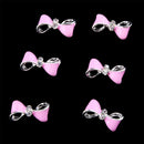 10PCS/SET Elegant Glitter Bow Shaped Nail Art Decorations Party Wedding Birthday Supplies DIY Pink