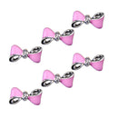10PCS/SET Elegant Glitter Bow Shaped Nail Art Decorations Party Wedding Birthday Supplies DIY Pink
