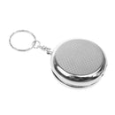 Mini Pocket Stainless Steel Outdoor Travel Round Ash Tray Ashtray with Key Chain Ring