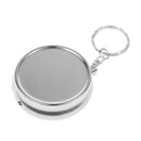 Mini Pocket Stainless Steel Outdoor Travel Round Ash Tray Ashtray with Key Chain Ring