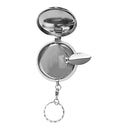 Mini Pocket Stainless Steel Outdoor Travel Round Ash Tray Ashtray with Key Chain Ring