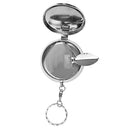 Mini Pocket Stainless Steel Outdoor Travel Round Ash Tray Ashtray with Key Chain Ring