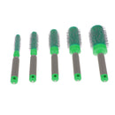 5PCS/SET Plastic Aluminium Spiral Handle Non Slip Design Convenient To Use Hair Roller Comb Hair Styling Accessory
