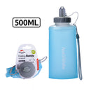 Magicdeal Silicone 500ml Collapsible Foldable Drink Kettle Water Bottle Outdoor Cycling Hiking Camping Sports Activities