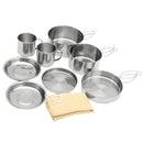 Outdoor Camping Backpacking Cooking Picnic Pot Pan Plate Cup Cookware Set