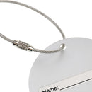 Travel Luggage Suitcase Baggage Safety Name Label Luggage Tag Travel Accessory Gift Silver