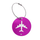 Travel Luggage Suitcase Baggage Safety Name Label Airplane Design Luggage Tag Travel Accessory Gift Purple