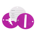 Travel Luggage Suitcase Baggage Safety Name Label Airplane Design Luggage Tag Travel Accessory Gift Purple