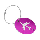 Travel Luggage Suitcase Baggage Safety Name Label Airplane Design Luggage Tag Travel Accessory Gift Purple