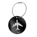 Travel Luggage Suitcase Baggage Safety Name Label Airplane Design Luggage Tag Travel Accessory Gift Black