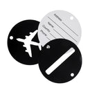 Travel Luggage Suitcase Baggage Safety Name Label Airplane Design Luggage Tag Travel Accessory Gift Black