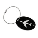 Travel Luggage Suitcase Baggage Safety Name Label Airplane Design Luggage Tag Travel Accessory Gift Black