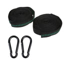 Adjustable Hammock Tree Hanging Straps with 2 Heavy-duty Carabiners, Green, 2-piece
