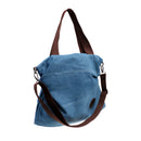Women Fashion Outdoor Travel Shopping Office College Carry Shoulder Hanging Canvas Bag Tote Handbag Gift Blue