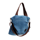 Women Fashion Outdoor Travel Shopping Office College Carry Shoulder Hanging Canvas Bag Tote Handbag Gift Blue