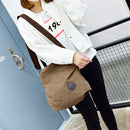 Women Girls Fashion Outdoor Travel Shopping Office College Carry Shoulder Hanging Canvas Bag Tote Handbag Gift Coffee