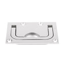 Marine Grade Stainless Steel Boat Hatch Latch Flush Mount Lift Pull Ring Handle Boat Pull - 75x55mm, Silver