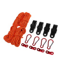 Tent Accessory Set with Reflective Rope/Tarp Clip/Cord Tensioner/Carabiner