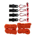 Tent Accessory Set with Reflective Rope/Tarp Clip/Cord Tensioner/Carabiner