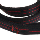 Rock Climbing Sling Flat Strap Belt Rope Webbing Rappel Descender for Mountaineering Black 130cm