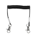 1.4M Retractable Coiled Lanyard Outdoor Safety Rope with Alloy Lobster Clasp