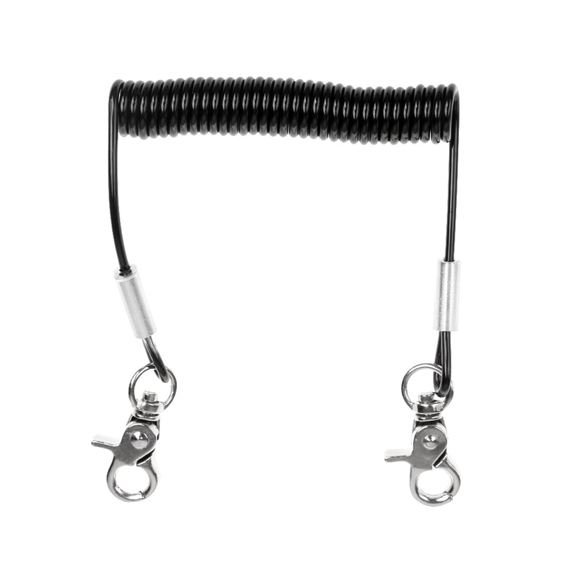 1.4M Retractable Coiled Lanyard Outdoor Safety Rope with Alloy Lobster Clasp