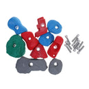 10 Pieces / Set Assorted Rock Climbing Holds Foot Hand Holds with Installation Hardware Screw Bolt - Universal Kids Adult Swing Set Equipment
