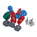 10 Pieces / Set Assorted Rock Climbing Holds Foot Hand Holds with Installation Hardware Screw Bolt - Universal Kids Adult Swing Set Equipment