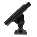 Fishing Boat Rods Holder with Mounting Base 360 Degree Adjustable Fishing Rod Racks - Black