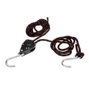 6mm x 2.5M Kayak Rope Ratchet Tie Down with Hooks Ratchet Strap Black
