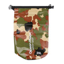 Magicdeal Waterproof Dry Bag For Swimming Camping Fishing Drifting Camouflage Green 20L