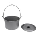 21.6 x 14.6cm Portable Aluminum Alloy Hanging Pot Outdoor Camping Picnic Cooking Campfire Bonfire Party