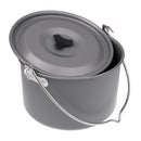 21.6 x 14.6cm Portable Aluminum Alloy Hanging Pot Outdoor Camping Picnic Cooking Campfire Bonfire Party