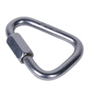 60KN 316 Stainless Steel Triangle Carabiner Screw Locking Hook Rock Climbing Mountaineering