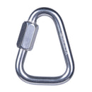 60KN 316 Stainless Steel Triangle Carabiner Screw Locking Hook Rock Climbing Mountaineering