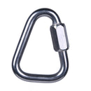 60KN 316 Stainless Steel Triangle Carabiner Screw Locking Hook Rock Climbing Mountaineering