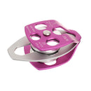 32KN Large Aluminum Alloy Double Pulley for 16mm Dia. Rope Rock Climbing Mountaineering
