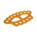 Large 45KN 15-hole Paw Rigging Plate for Aerial Dance & Rock Climbing Arborist Gold