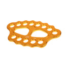 Large 45KN 15-hole Paw Rigging Plate for Aerial Dance & Rock Climbing Arborist Gold