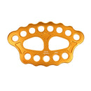 Large 45KN 15-hole Paw Rigging Plate for Aerial Dance & Rock Climbing Arborist Gold