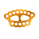 Large 45KN 15-hole Paw Rigging Plate for Aerial Dance & Rock Climbing Arborist Gold