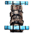 Magicdeal 90L Capacity Outdoor Sports Travel Hiking Camping Hunting Mountaineering Adjustable Backstrap Backpack Bag Khaki