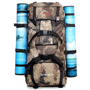 Magicdeal 90L Capacity Outdoor Sports Travel Hiking Camping Hunting Mountaineering Adjustable Backstrap Backpack Bag Khaki