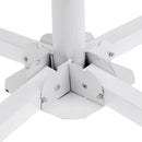 Portable Steel Folding Lawn Sunshade Anchor Patio Base Beach Umbrella Stand Holder White