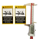 2 Pieces / Set Attention Warning Stickers Kayak Paddles Fishing Boat Canoe Car Truck Motorbike Decals